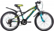 Велосипед 20' хардтейл, рама алюминий NOVATRACK TORNADO чёрный, 7-ск. 20AH7V.TORNADO.BK9